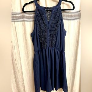 Navy with beautiful lace accent dress!